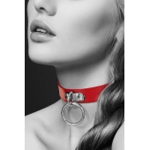 Красный узенький чокер с кольцом - Bijoux Pour Toi - купить с доставкой в Симферополе