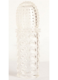 Прозрачная закрытая гелевая насадка - 13,5 см. - Toyfa Basic - в Симферополе купить с доставкой