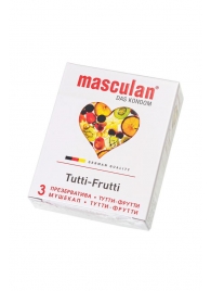 Жёлтые презервативы Masculan Ultra Tutti-Frutti с фруктовым ароматом - 3 шт. - Masculan - купить с доставкой в Симферополе