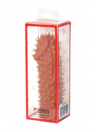 Телесная насадка на фаллос с имитацией шипов KOKOS Extreme Sleeve 07 - 14,7 см. - KOKOS - в Симферополе купить с доставкой