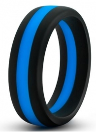 Черно-синее эрекционное кольцо Silicone Go Pro Cock Ring - Blush Novelties - в Симферополе купить с доставкой