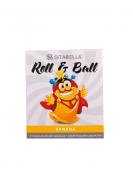 Стимулирующий презерватив-насадка Roll   Ball Banana - Sitabella - купить с доставкой в Симферополе