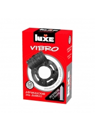 Чёрное эрекционное виброкольцо Luxe VIBRO  Африканский Эль Дьябло  + презерватив - Luxe - в Симферополе купить с доставкой