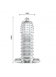 Закрытая прозрачная насадка Crystal sleeve - 12 см. - Erowoman-Eroman - в Симферополе купить с доставкой