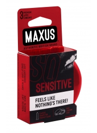 Ультратонкие презервативы в железном кейсе MAXUS Sensitive - 3 шт. - Maxus - купить с доставкой в Симферополе