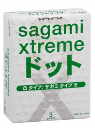 Презервативы Sagami Xtreme SUPER DOTS с точками - 3 шт. - Sagami - купить с доставкой в Симферополе