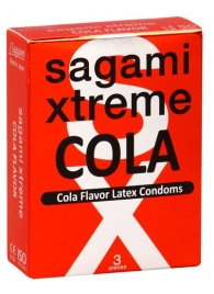 Ароматизированные презервативы Sagami Xtreme COLA - 3 шт. - Sagami - купить с доставкой в Симферополе