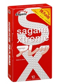 Утолщенные презервативы Sagami Xtreme Feel Long с точками - 10 шт. - Sagami - купить с доставкой в Симферополе
