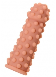 Телесная реалистичная насадка KOKOS Extreme Sleeve 02 с дополнительной стимуляцией - 12,7 см. - KOKOS - в Симферополе купить с доставкой