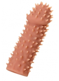 Телесная реалистичная насадка KOKOS Extreme Sleeve 07 с дополнительной стимуляцией - 12,7 см. - KOKOS - в Симферополе купить с доставкой