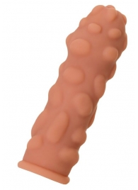 Телесная реалистичная насадка KOKOS Extreme Sleeve 11 с дополнительной стимуляцией - 12,7 см. - KOKOS - в Симферополе купить с доставкой