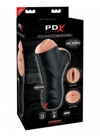 Мастурбатор в колбе с двумя тоннелями Double Penetration Vibrating Stroker - Pipedream - в Симферополе купить с доставкой