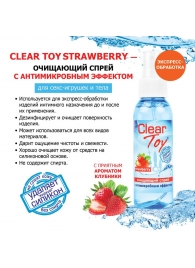 Очищающий спрей для игрушек CLEAR TOY Strawberry - 100 мл. - Биоритм - купить с доставкой в Симферополе