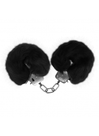 Черные меховые наручники Love с ключиками - Baile - купить с доставкой в Симферополе