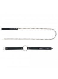 Черный поводок и чокер с кольцом Rada - Rebelts - купить с доставкой в Симферополе