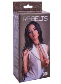 Коричневый поводок и чокер с кольцом Sofi - Rebelts - купить с доставкой в Симферополе