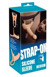 Силиконовый полый страпон на ремнях Silicone Strap-on - 16 см. - Orion - купить с доставкой в Симферополе