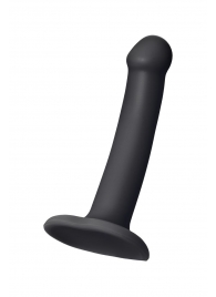 Черный фаллос на присоске Silicone Bendable Dildo S - 17 см. - Strap-on-me - купить с доставкой в Симферополе