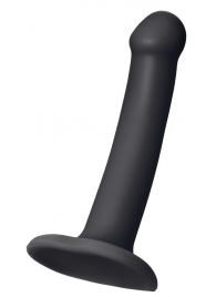 Черный фаллос на присоске Silicone Bendable Dildo S - 17 см. - Strap-on-me - купить с доставкой в Симферополе