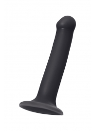 Черный фаллос на присоске Silicone Bendable Dildo M - 18 см. - Strap-on-me - купить с доставкой в Симферополе