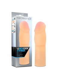 Телесная насадка-удлинитель на пенис PERFORMANCE 1.5INCH COCK XTENDER - 16 см. - Blush Novelties - в Симферополе купить с доставкой