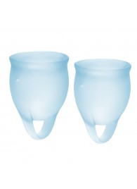 Набор голубых менструальных чаш Feel confident Menstrual Cup - Satisfyer - купить с доставкой в Симферополе