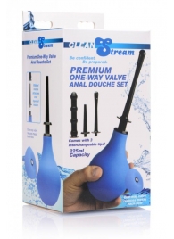 Анальный душ с 3 насадками Premium One-way Valve Anal Douche Set - XR Brands - купить с доставкой в Симферополе