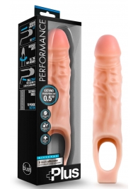Телесный реалистичный фаллоудлинитель 9 Inch Silicone Cock Sheath Penis Extender - 22,86 см. - Blush Novelties - в Симферополе купить с доставкой