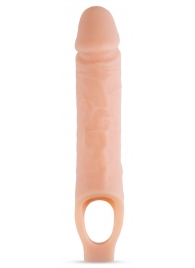 Телесный реалистичный фаллоудлинитель 10 Inch Silicone Cock Sheath Penis Extender - 25,4 см. - Blush Novelties - в Симферополе купить с доставкой