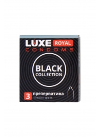 Черные презервативы LUXE Royal Black Collection - 3 шт. - Luxe - купить с доставкой в Симферополе