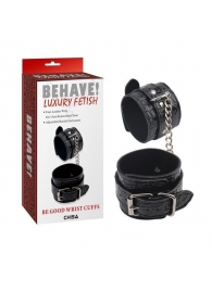 Черные наручники Be good Wrist Cuffs - Chisa - купить с доставкой в Симферополе