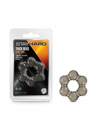 Дымчатое эрекционное кольцо Stay Hard Thick Bead Cock Ring - Blush Novelties - в Симферополе купить с доставкой