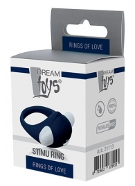 Гладкое синее эрекционное виброкольцо STIMU RING - Dream Toys - в Симферополе купить с доставкой