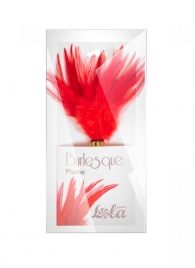 Красный перьевой тиклер Plume - 23 см. - Lola Lingerie - купить с доставкой в Симферополе