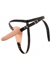 Телесный поясной страпон с вибрацией Vibrating Strap-On - 15,7 см. - Orion - купить с доставкой в Симферополе