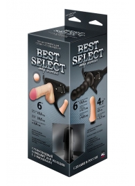 Черный пояс для женщин BEST SELECT с 3 насадками - LOVETOY (А-Полимер) - купить с доставкой в Симферополе