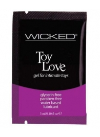 Лубрикант на водной основе для использования с игрушками WICKED Toy Love - 3 мл. - Wicked - купить с доставкой в Симферополе