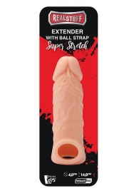 Телесная насадка EXTENDER WITH BALL STRAP 5.5 - 14 см. - Dream Toys - в Симферополе купить с доставкой