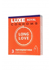 Презервативы с продлевающим эффектом LUXE Royal Long Love - 3 шт. - Luxe - купить с доставкой в Симферополе