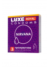 Презервативы с увеличенным количеством смазки LUXE Royal Nirvana - 3 шт. - Luxe - купить с доставкой в Симферополе