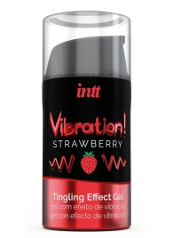 Жидкий интимный гель с эффектом вибрации Vibration! Strawberry - 15 мл. - INTT - купить с доставкой в Симферополе