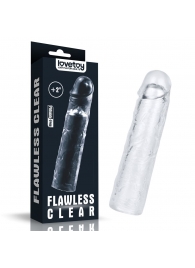 Прозрачная насадка-удлинитель Flawless Clear Penis Sleeve Add 2 - 19 см. - Lovetoy - в Симферополе купить с доставкой