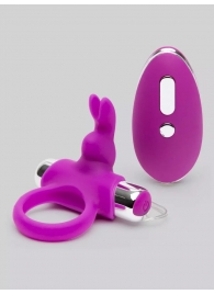 Лиловое виброкольцо с пультом ДУ Remote Control Cock Ring - Happy Rabbit - в Симферополе купить с доставкой