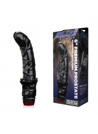 Черный вибромассажер простаты 6  Premium Prostate Massager - BlueLine - в Симферополе купить с доставкой