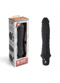 Черный вибратор-реалистик 8  Girthy Realistic Vibrator - 24,5 см. - PowerCocks