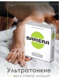 Ультратонкие презервативы Bariera Ultra Thin - 3 шт. - Bariera - купить с доставкой в Симферополе