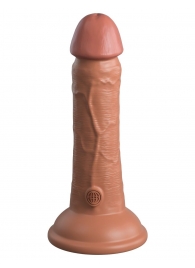 Кофейный фаллоимитатор 6  Silicone Dual Density Cock - 17 см. - Pipedream