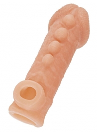 Телесная закрытая насадка с шишечками Cock Sleeve Size M - 15,6 см. - KOKOS - в Симферополе купить с доставкой