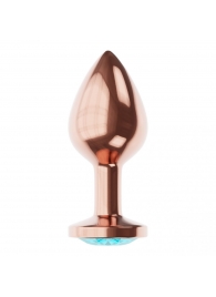 Пробка цвета розового золота с малиновым кристаллом Diamond Topaz Shine L - 8,3 см. - Lola Games - купить с доставкой в Симферополе