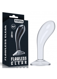 Прозрачный стимулятор простаты Flawless Clear Prostate Plug - 15 см. - Lovetoy - в Симферополе купить с доставкой